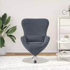 Fauteuil Œuf avec Repose-pieds Velours