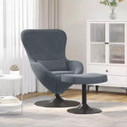Fauteuil Œuf avec Repose-pieds Velours