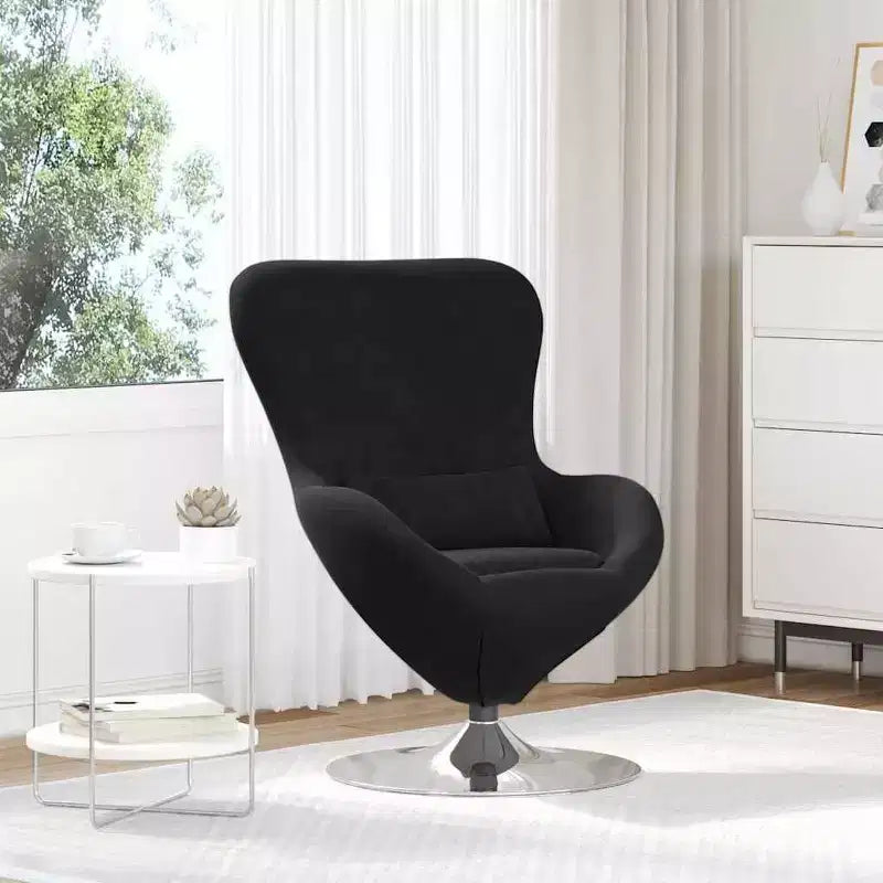 Fauteuil Œuf avec Repose-pieds Velours