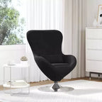 Fauteuil Œuf avec Repose-pieds Velours