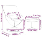 Fauteuil Œuf avec Repose-pieds Velours