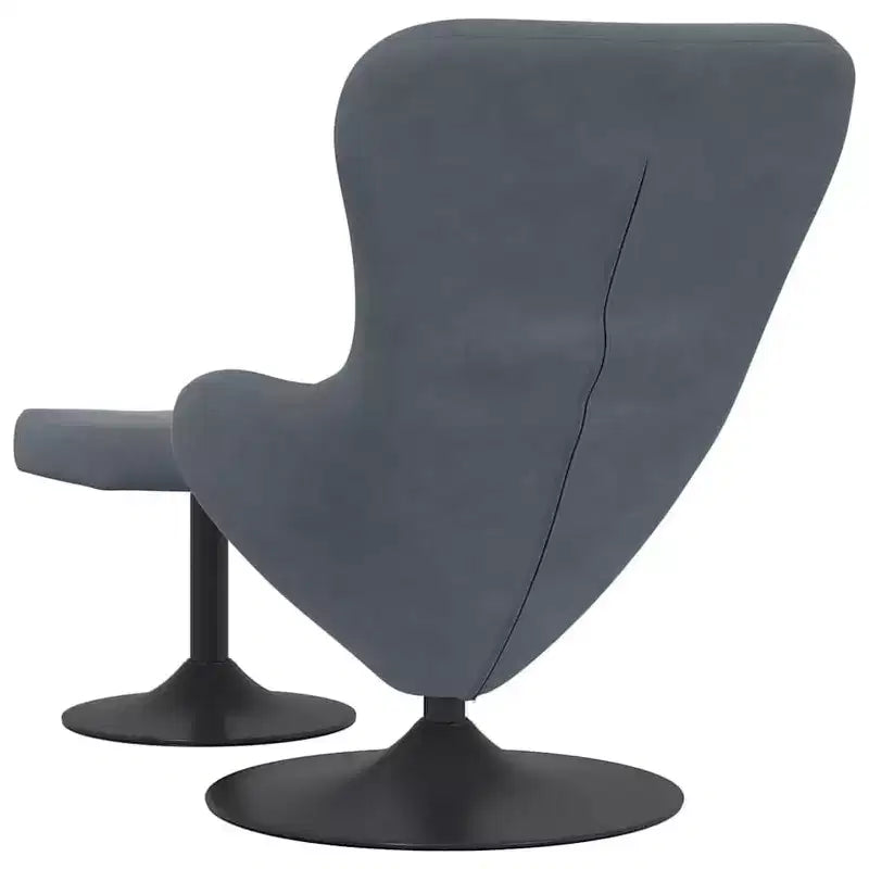 Fauteuil Œuf avec Repose-pieds Velours