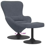 Fauteuil Œuf avec Repose-pieds Velours