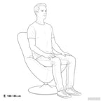 Fauteuil Œuf avec Repose-pieds Velours