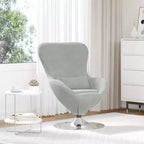 Fauteuil Œuf avec Repose-pieds Velours