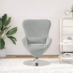 Fauteuil Œuf avec Repose-pieds Velours
