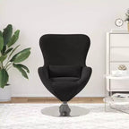 Fauteuil Œuf avec Repose-pieds Velours