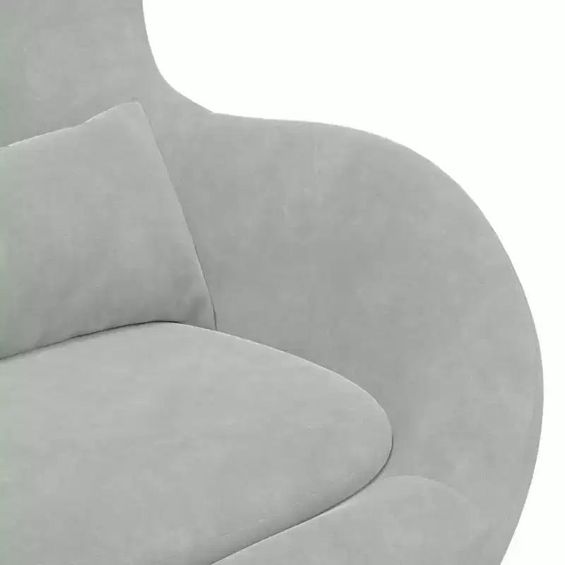 Fauteuil Œuf avec Repose-pieds Velours