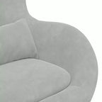 Fauteuil Œuf avec Repose-pieds Velours