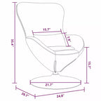 Fauteuil Œuf avec Repose-pieds Velours