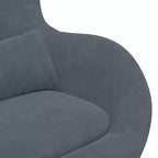 Fauteuil Œuf avec Repose-pieds Velours