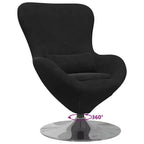 Fauteuil Œuf avec Repose-pieds Velours