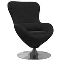 Fauteuil Œuf avec Repose-pieds Velours