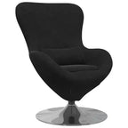 Fauteuil Œuf avec Repose-pieds Velours