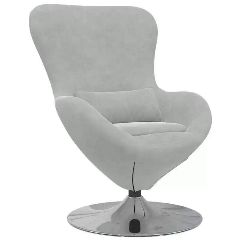 Fauteuil Œuf avec Repose-pieds Velours