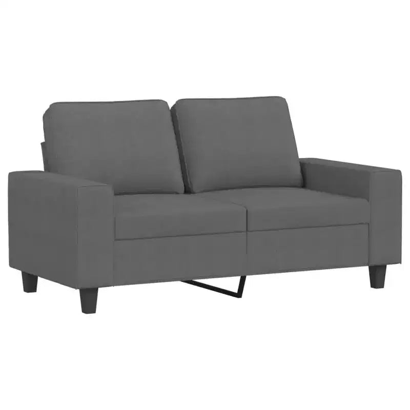 Ensemble de canapés 2 pièces en tissu noir