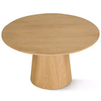 Ensemble de salle à manger 7 pièces pour 6 personnes Table à manger ronde en bois de chêne et chaises de salle à manger en bouclette et rotin pour cuisine salle à manger style ferme - Panipeachy