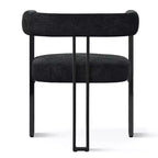 Ensemble de salle à manger rond 7 pièces avec 6 chaises rembourrées en chenille, table moderne sur pied de 52 po avec chaises de salle à manger à pieds en métal pour la cuisine-Panipeachy