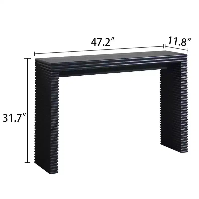 Console moderne avec base nervurée