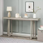 Okak Modern Woood Console Table with Trapezoid Cross-Leg Design,Minimalist Entryway Table for Study,Hallway,Living Room