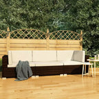vidaXL Salon de jardin 3 places modulable rectangulaire