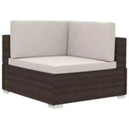 vidaXL Salon de jardin 3 places modulable rectangulaire