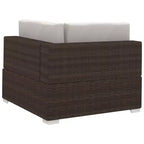 vidaXL Salon de jardin 3 places modulable rectangulaire