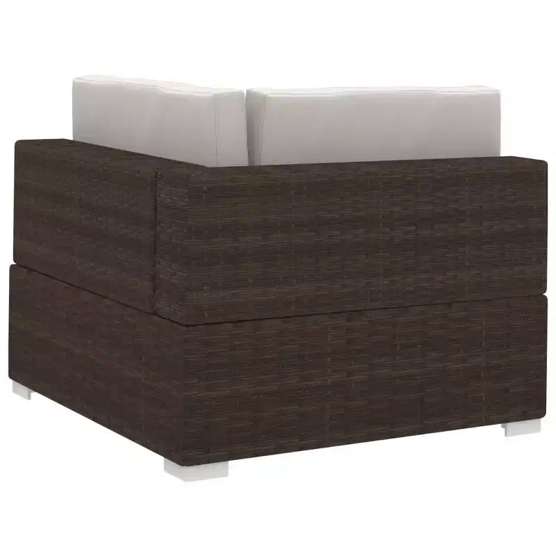vidaXL Salon de jardin 3 places modulable rectangulaire