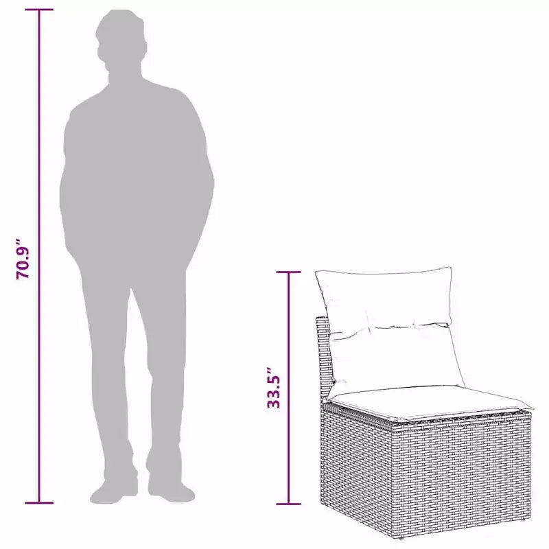 vidaXL Salon de jardin avec coussins 4 pcs Résine tressée noire