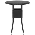 vidaXL Salon de jardin noir, blanc crème