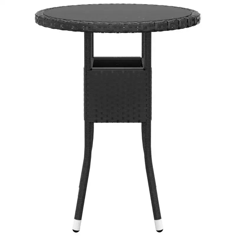 vidaXL Salon de jardin noir, blanc crème