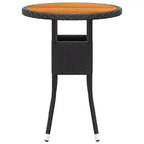 vidaXL Salon de jardin noir, blanc crème