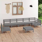 vidaXL Salon de jardin Bois de pin massif Modulable moyen