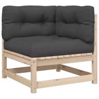 vidaXL Ensemble de canapés de jardin 8 pcs avec coussins Bois de pin massif