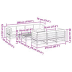 vidaXL Ensemble de canapés de jardin 8 pcs avec coussins Bois de pin massif