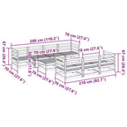 vidaXL Ensemble de canapés de jardin 8 pcs avec coussins Bois de pin massif