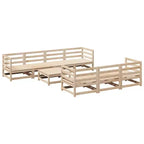 vidaXL 8 Piece Patio Sofa Set with Cushions Solid Wood Pine