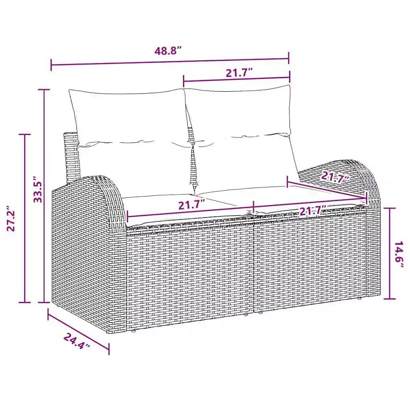 vidaXL Ensemble de canapés de jardin 8 pcs Résine tressée