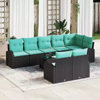vidaXL Ensemble de canapés de jardin 8 pcs Résine tressée