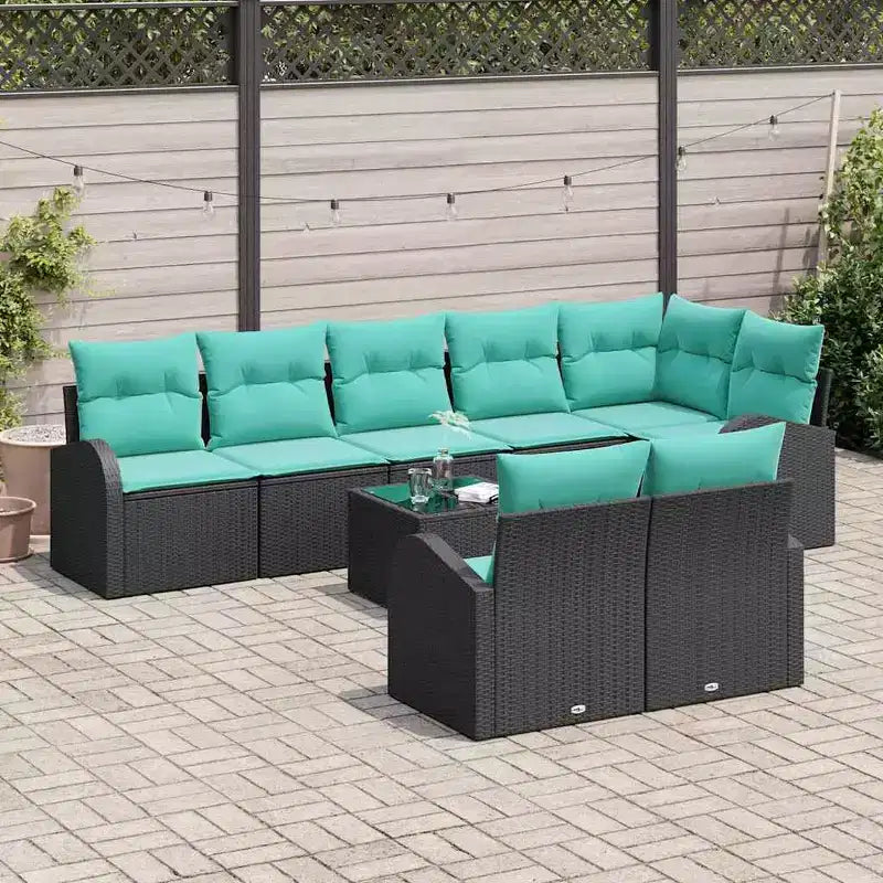 vidaXL Ensemble de canapés de jardin 8 pcs Résine tressée