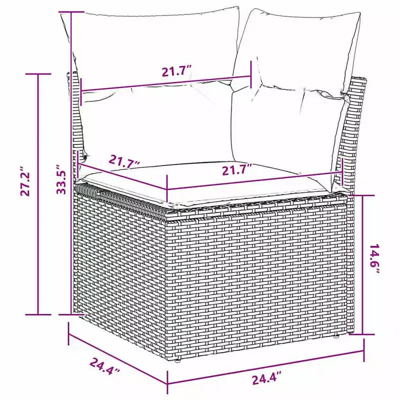 vidaXL Ensemble de canapés de jardin 8 pcs Résine tressée