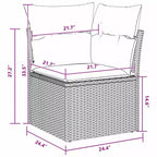 vidaXL Ensemble de canapés de jardin 8 pcs Résine tressée