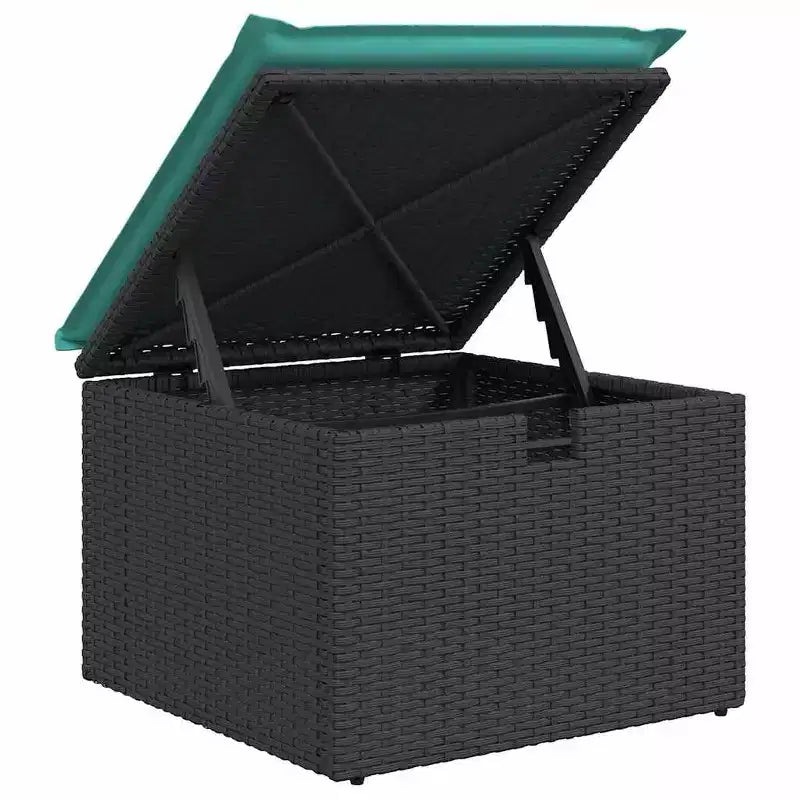 vidaXL Salon de jardin 8 pcs marron et rouge 287,5 x 177,5 x 85 cm