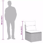 vidaXL Salon de jardin avec coussins 10 pcs Résine tressée marron