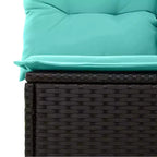 vidaXL Salon de jardin avec coussins 10 pcs Résine tressée marron