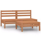 vidaXL Garden Lounge Set Honey Solid pinewood Medium Modular