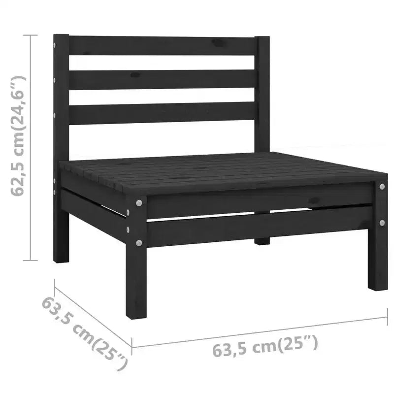 vidaXL Salon de jardin miel Bois de pin massif Moyen Modulable