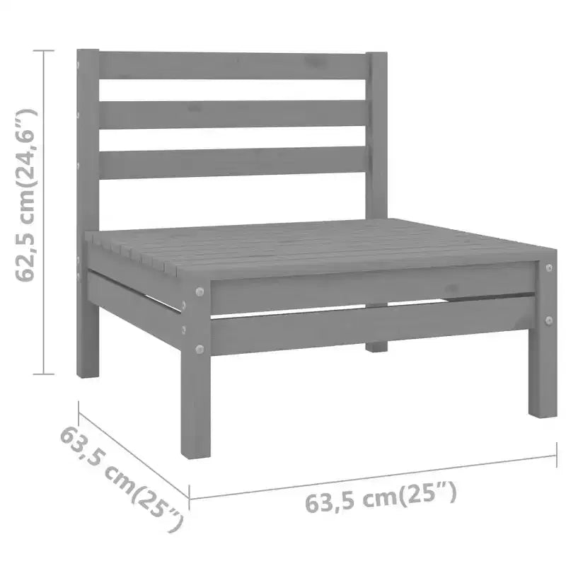 vidaXL Salon de jardin miel Bois de pin massif Moyen Modulable