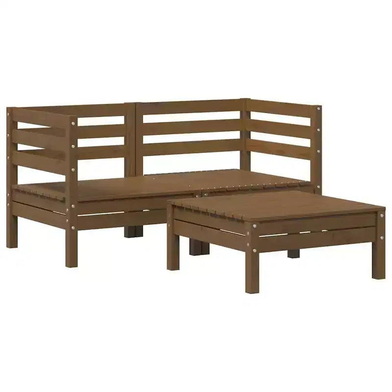 vidaXL Salon de jardin miel Bois de pin massif Moyen Modulable