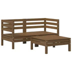 vidaXL Salon de jardin miel Bois de pin massif Moyen Modulable